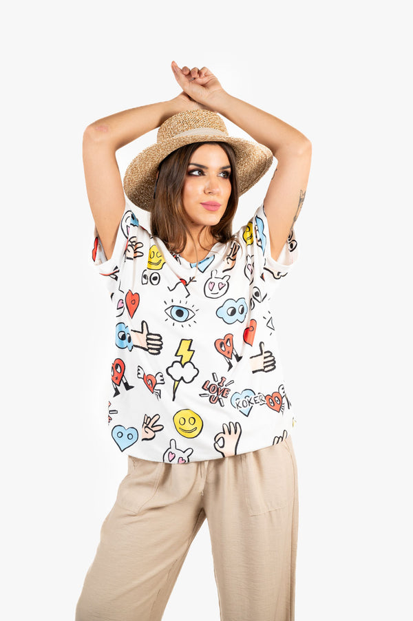 Camiseta Emoji Victory