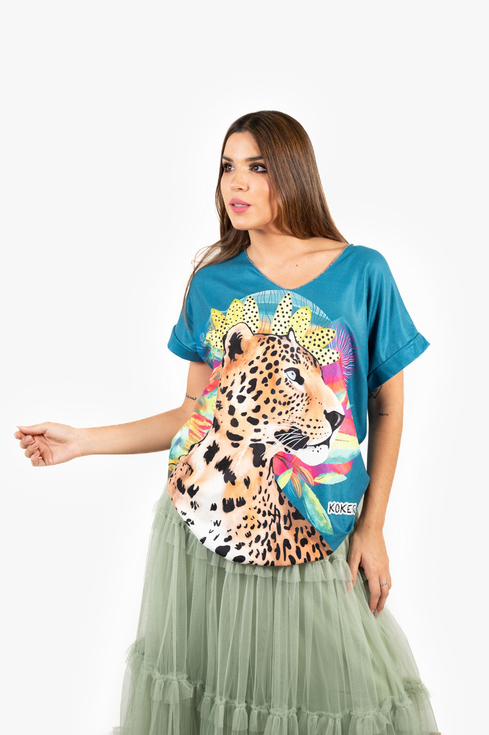 Camiseta Jaguar Colorido