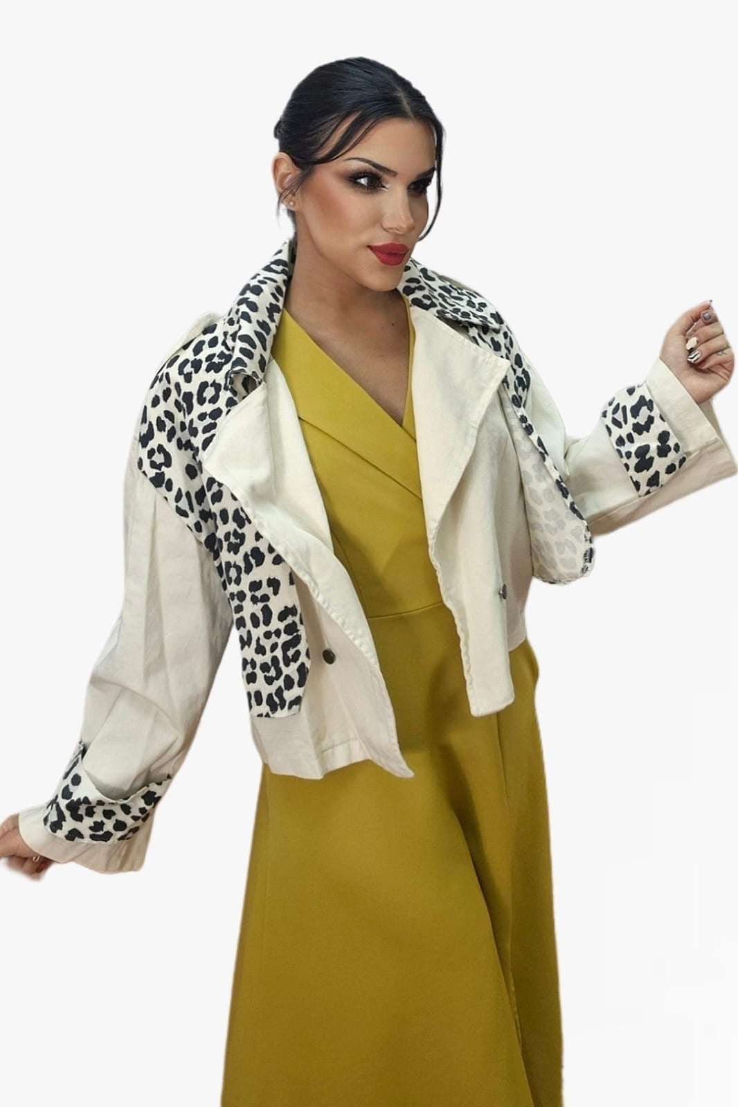 Chaqueta Cruzada Leopard
