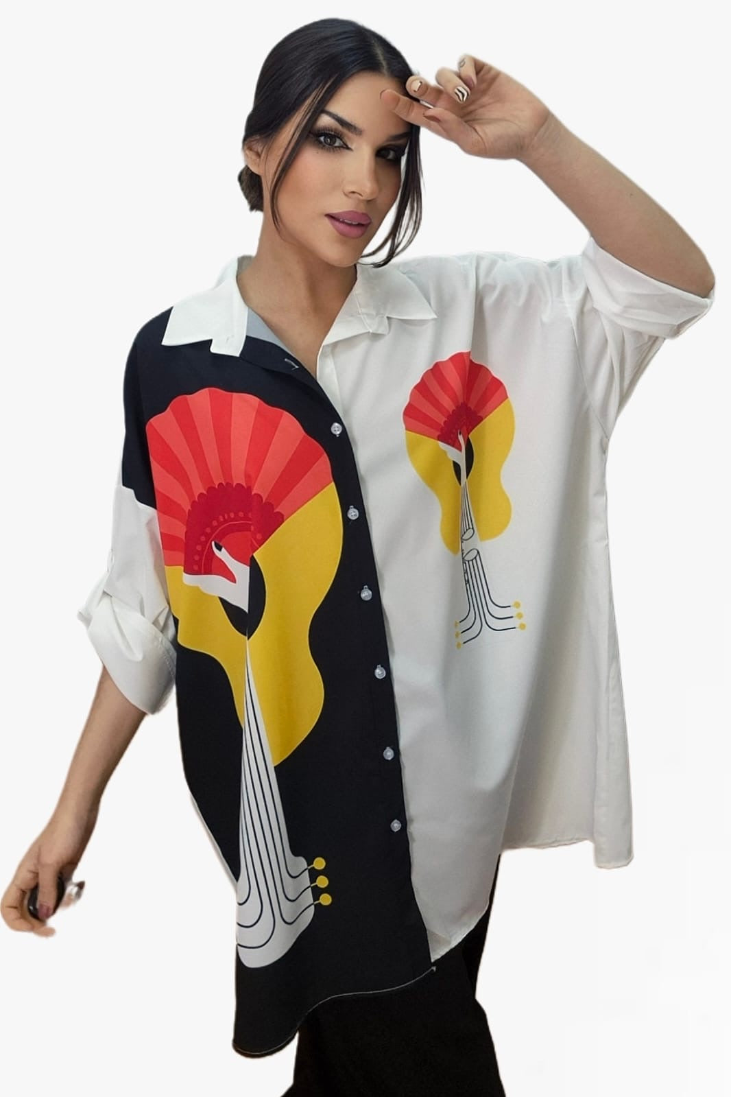 Camisa Abotonada Abanico Guitarra