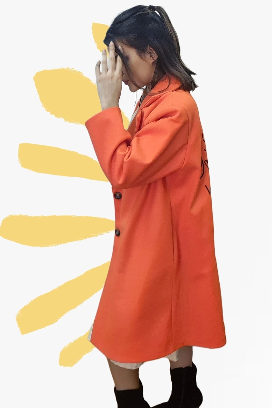 Abrigo Koker Style Coral