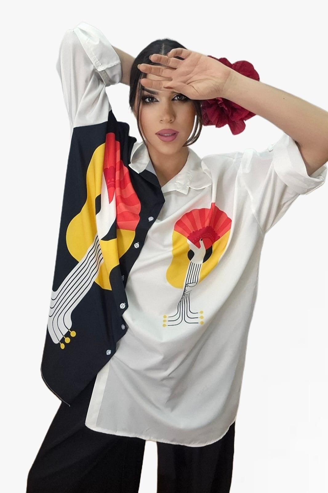 Camisa Abotonada Abanico Guitarra
