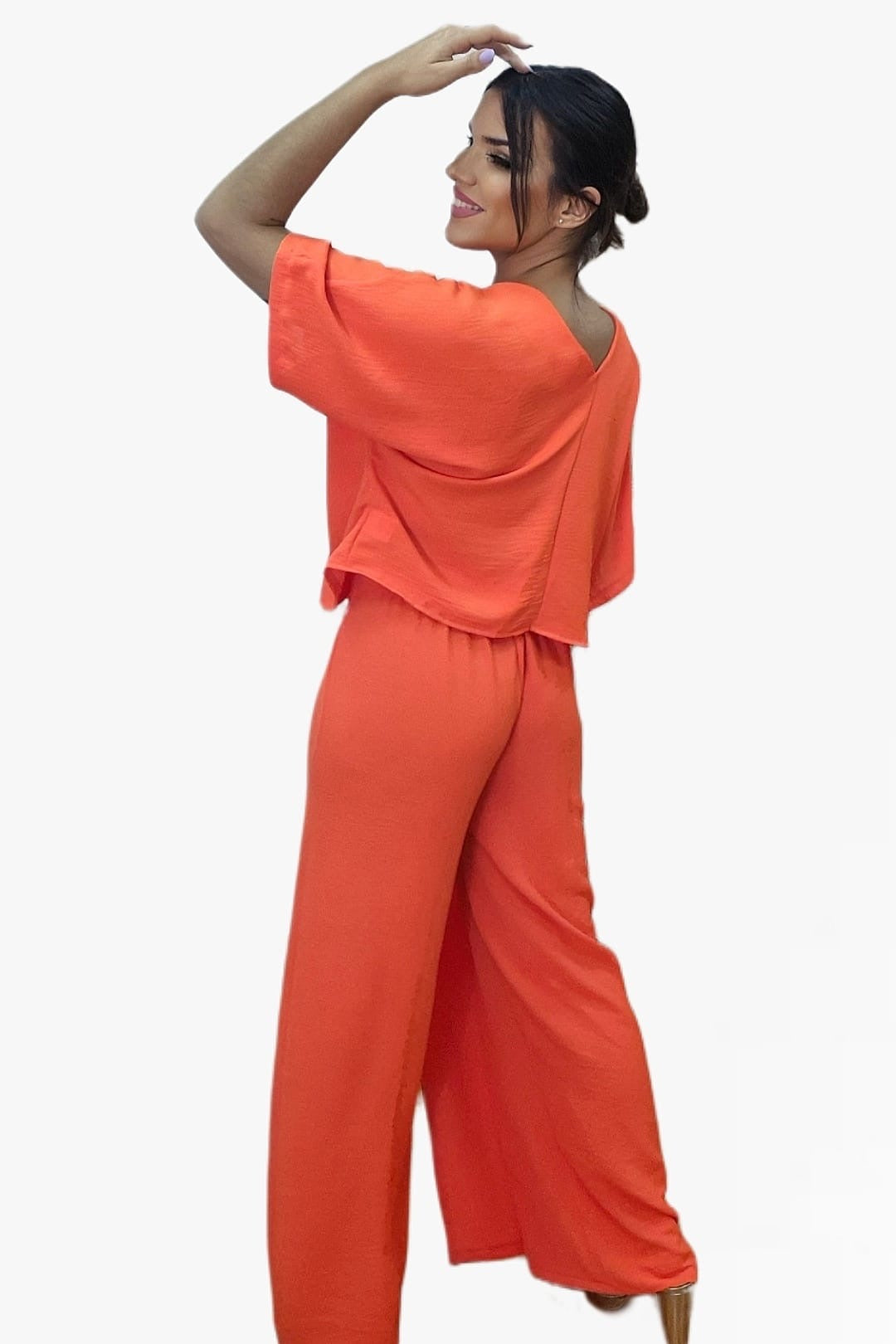 Pantalon Pareo Boton Coral