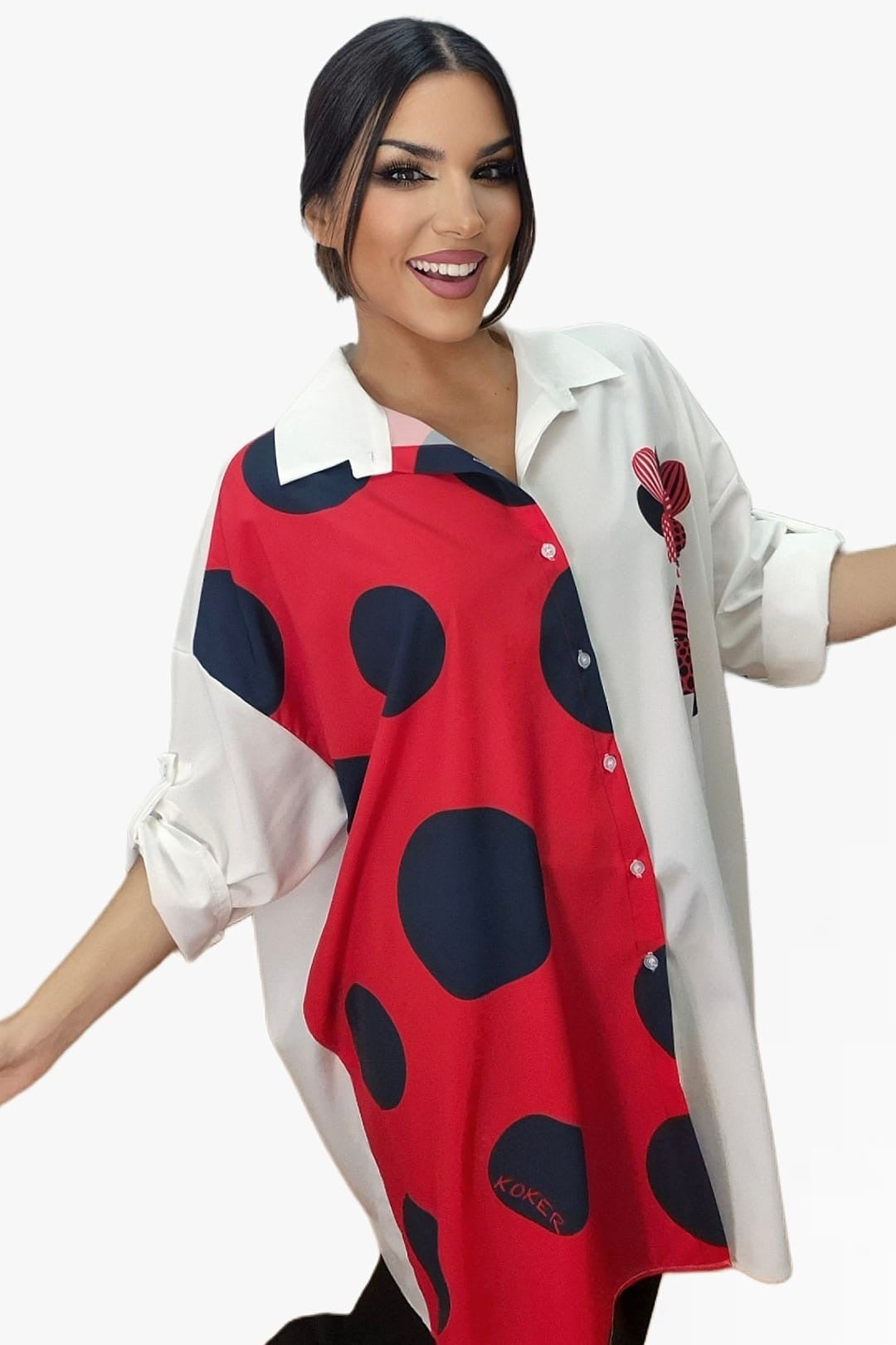 Camisa Abotonada Topos Globo