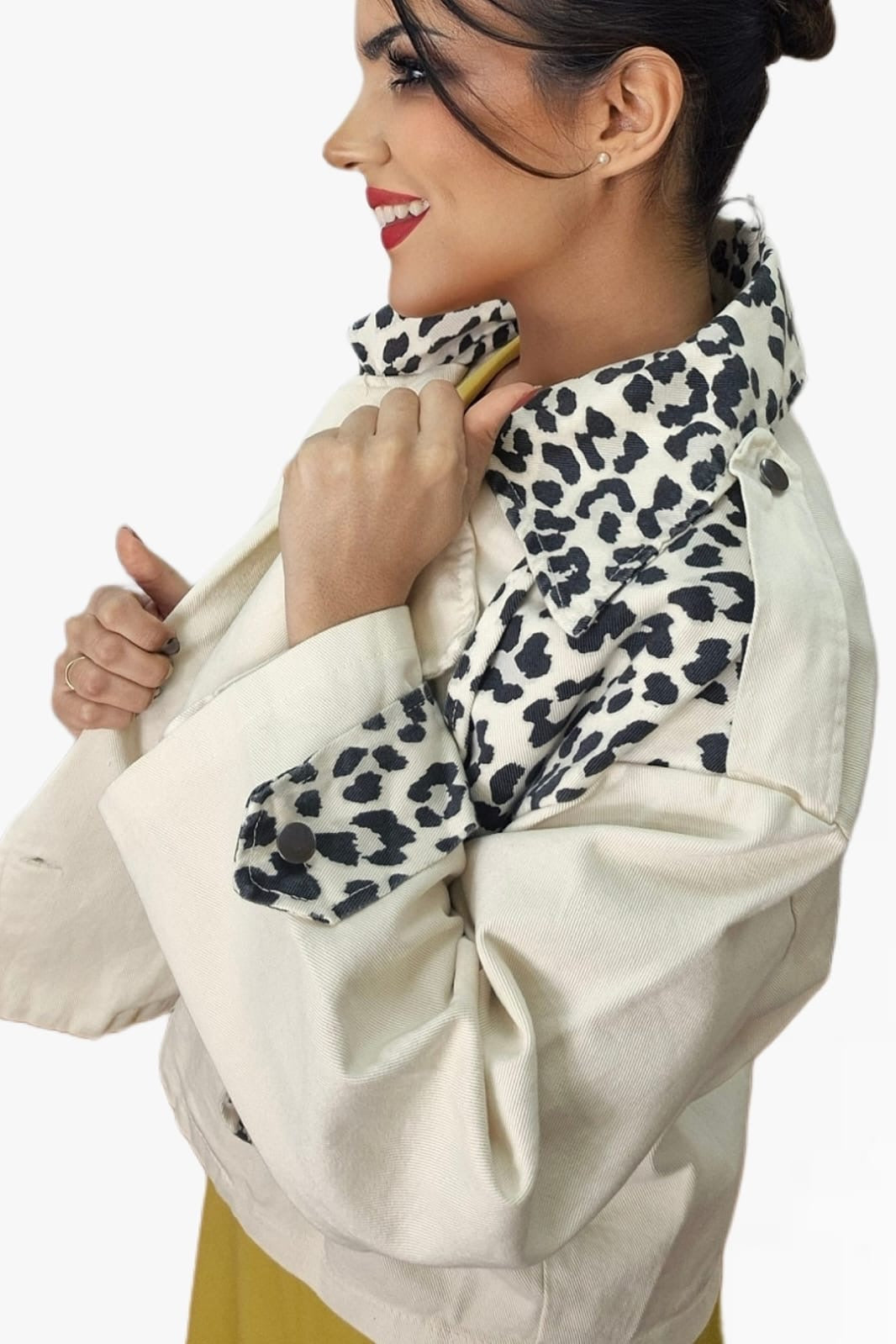 Chaqueta Cruzada Leopard