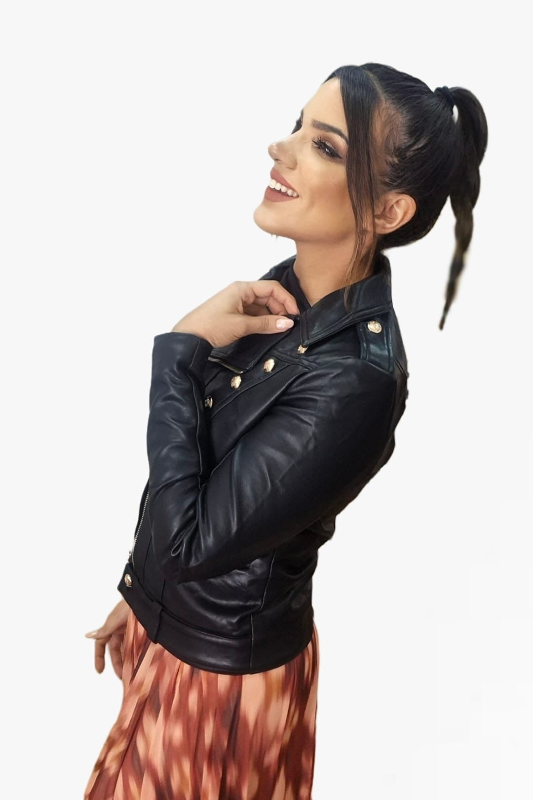 Biker Polipiel Botones