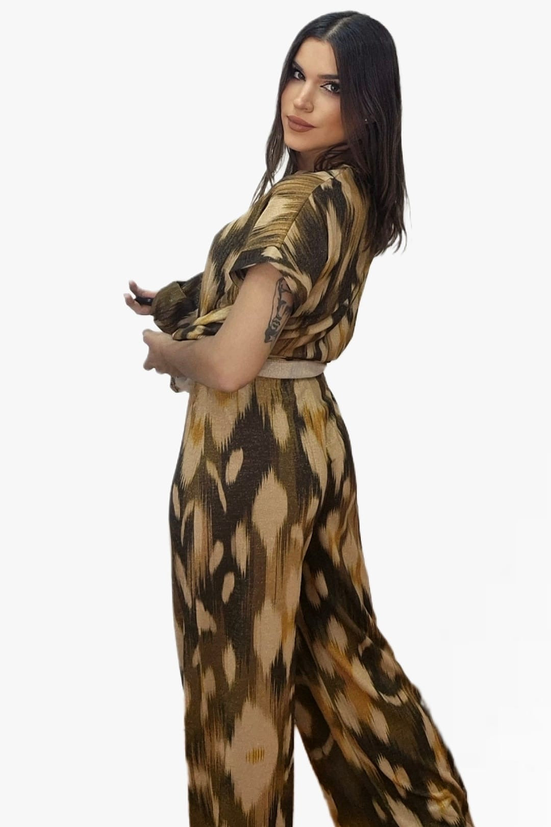 Pantalon Oliva Lurex