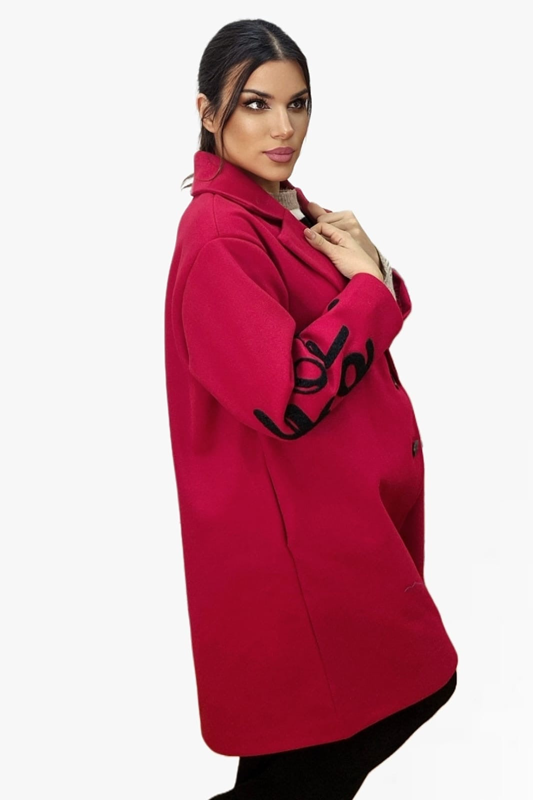 Abrigo Koker Capucha Rojo