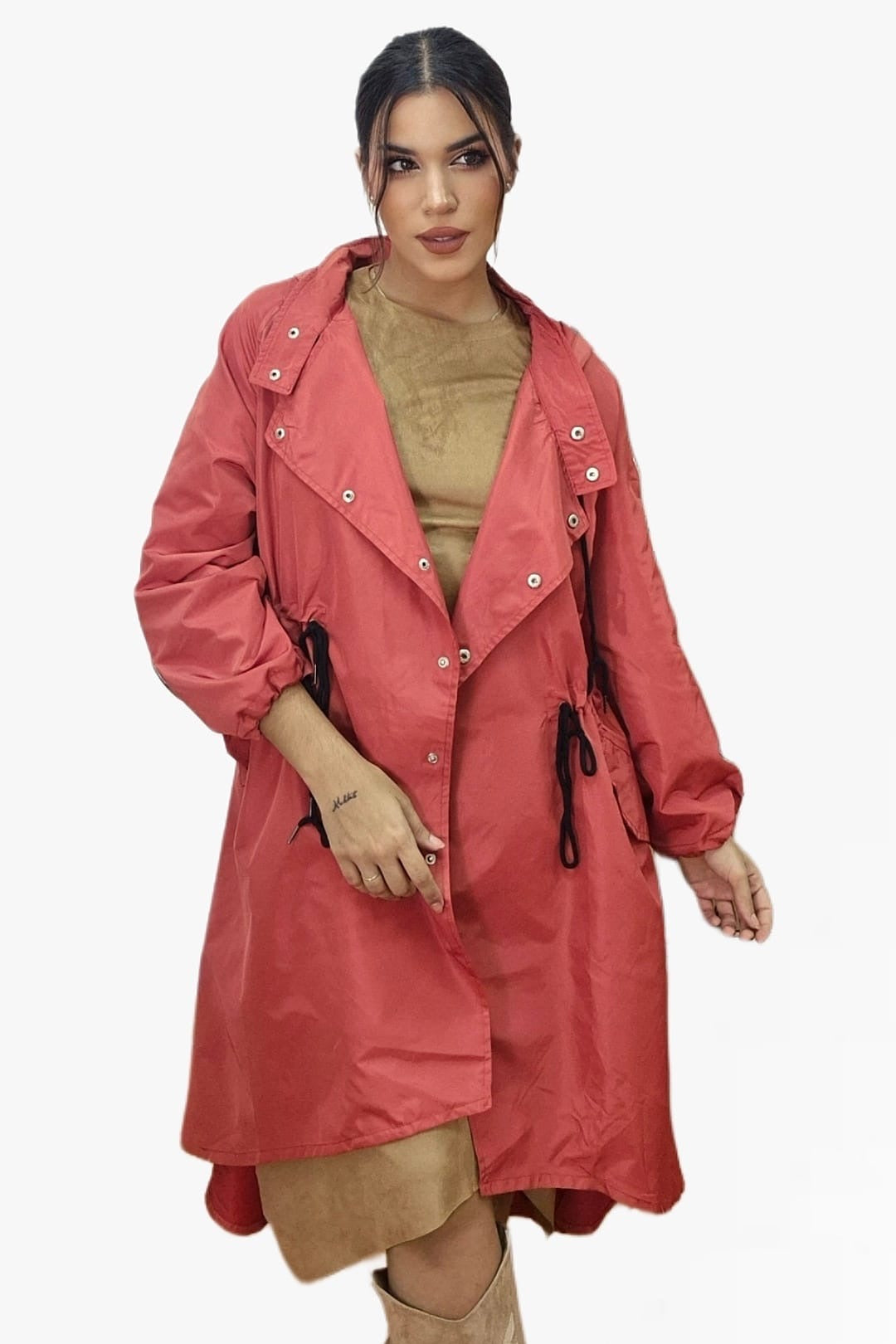 Gabardina Argollas Naranja