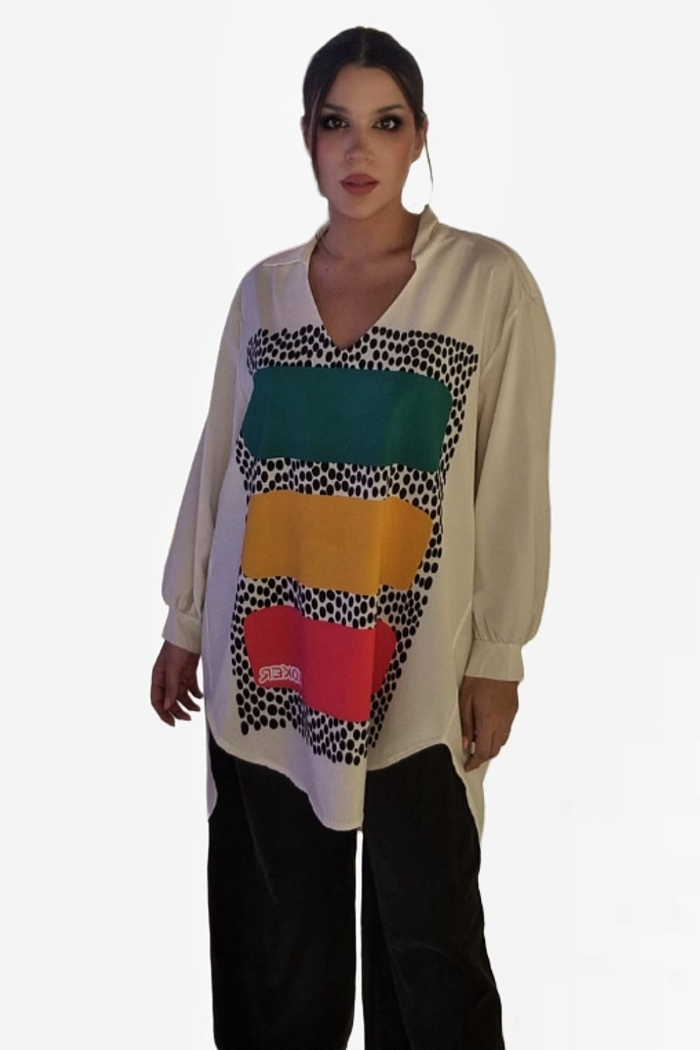 Blusa Tricolor Print