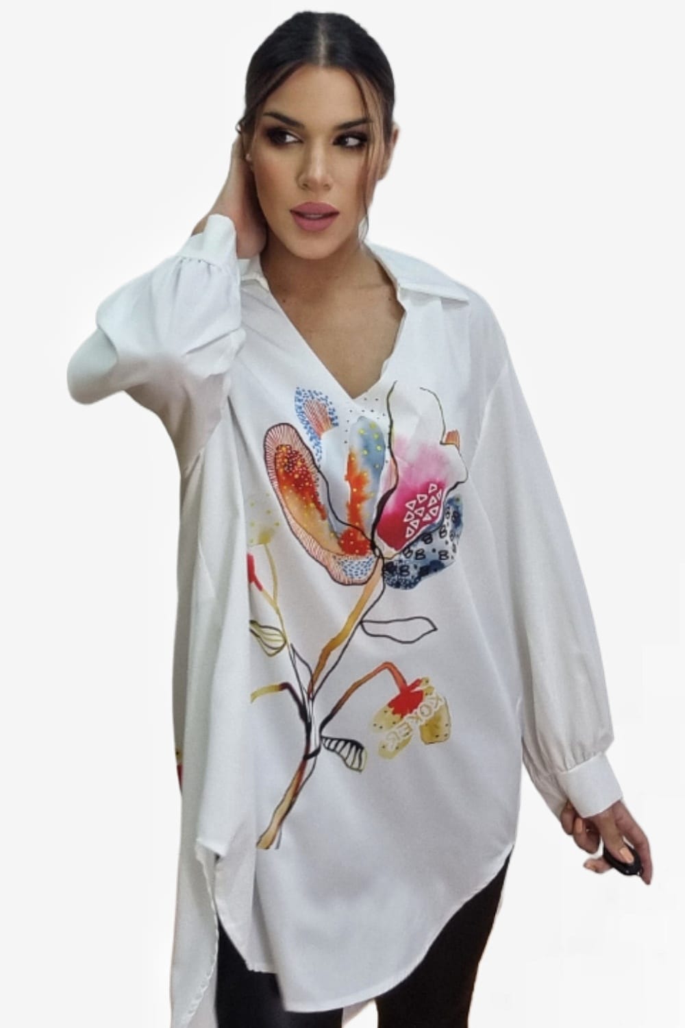 Blusa Flor Acuerela