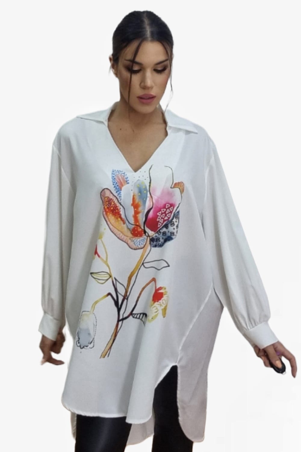 Blusa Flor Acuerela