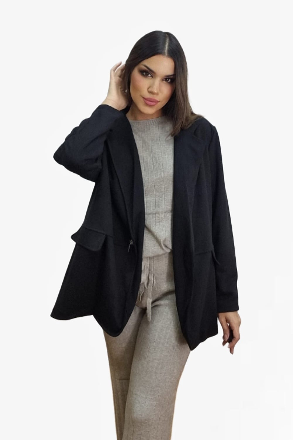 Blazer Rustic Oversize Negra