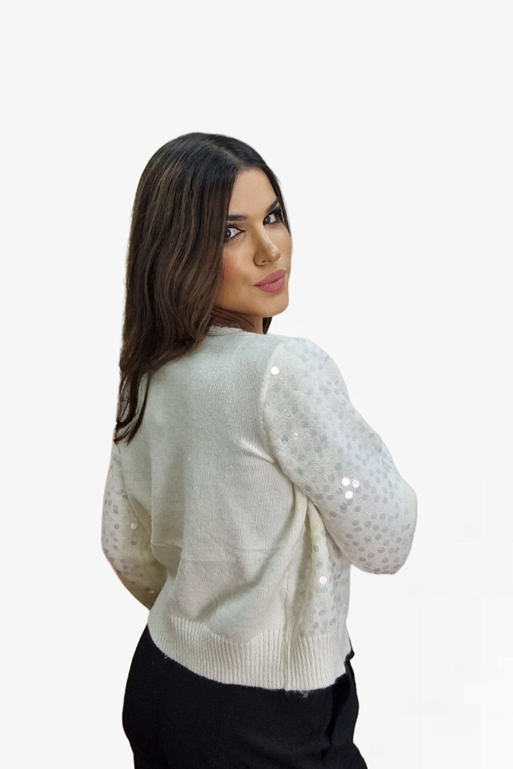 Chaqueta Lentejuela Beige