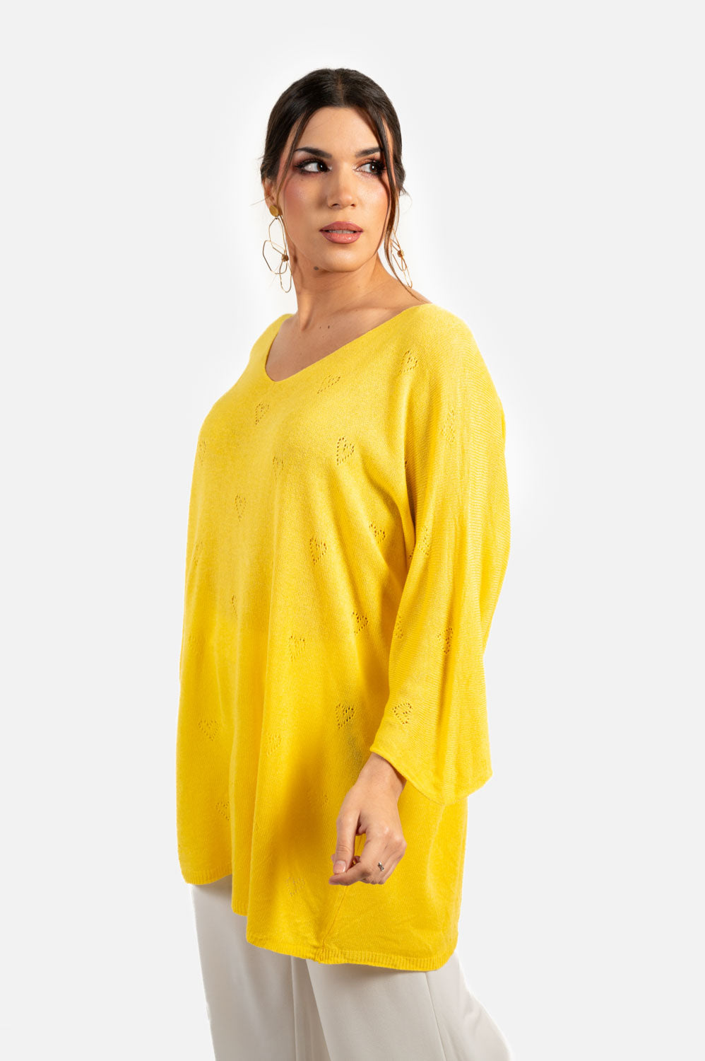 Jersey Corazon Calado Amarillo