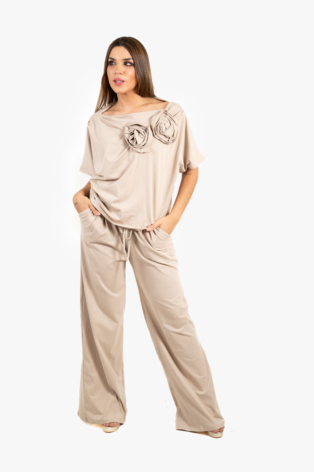 Pantalon pinza algodon