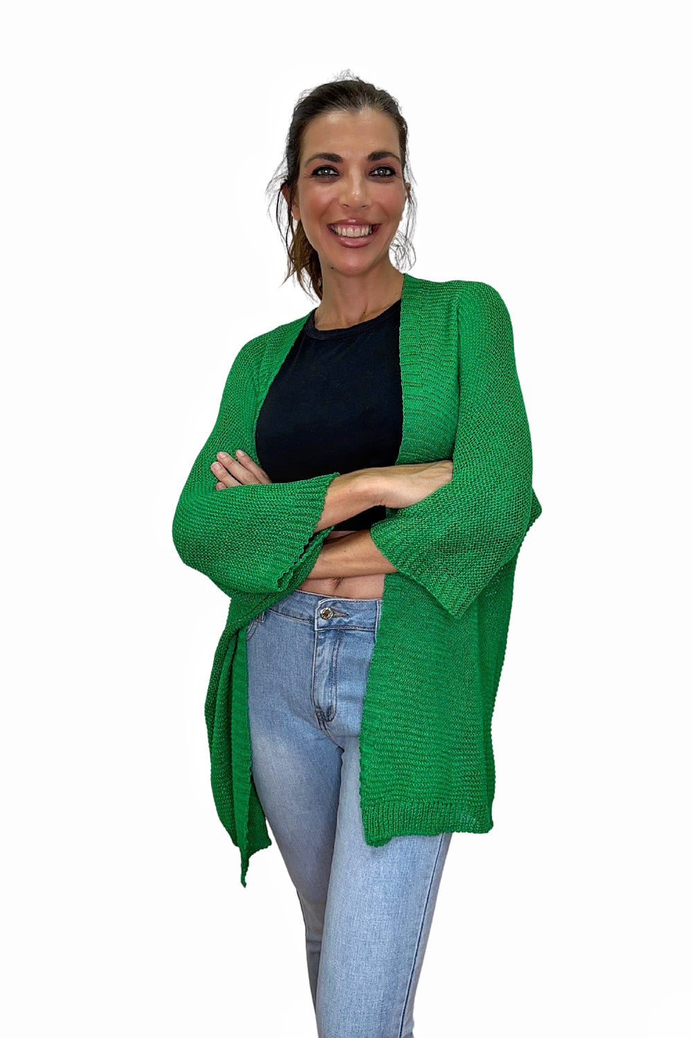 Chaqueta Punto Hilo Verde