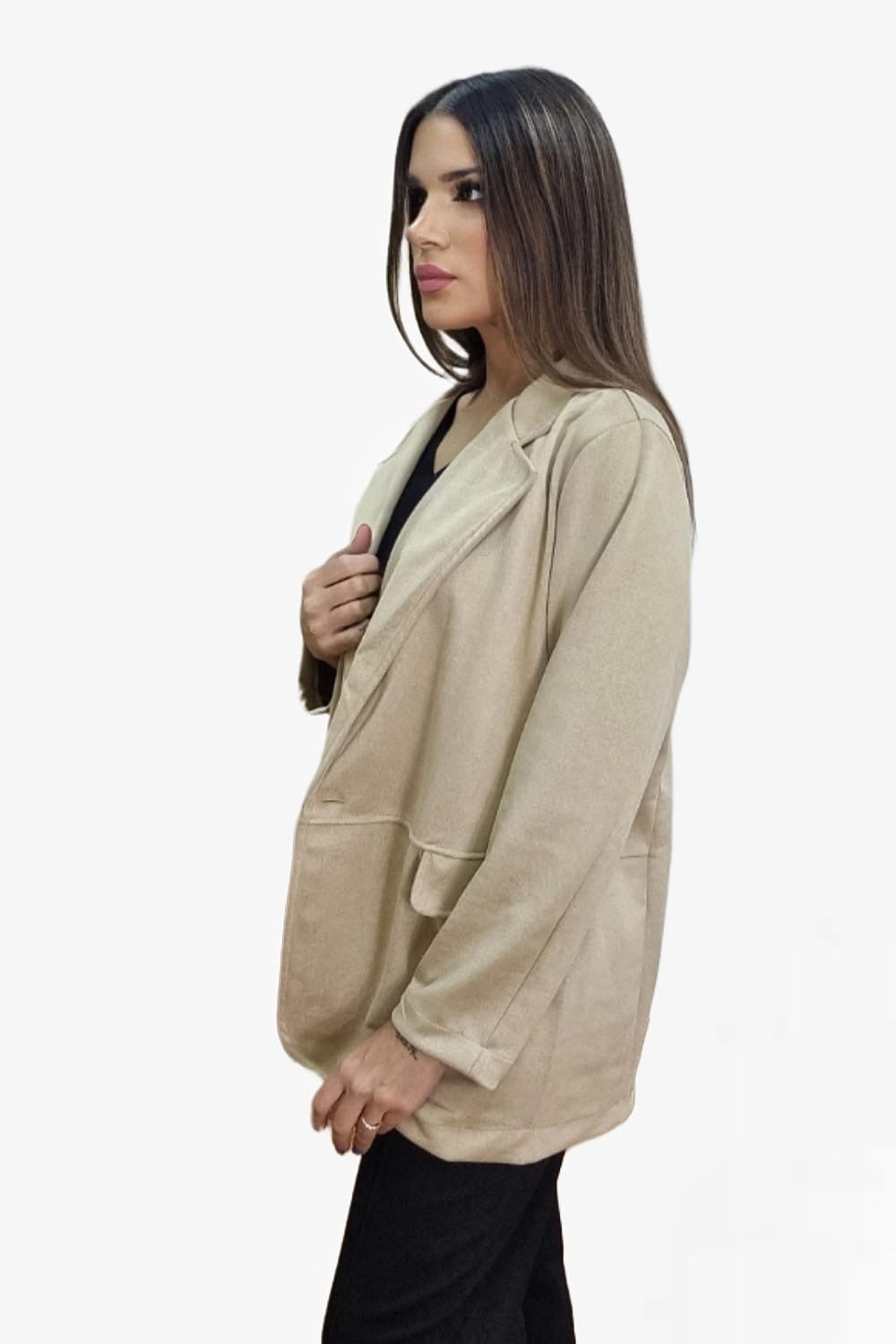 Blazer Rustic Oversize Beige