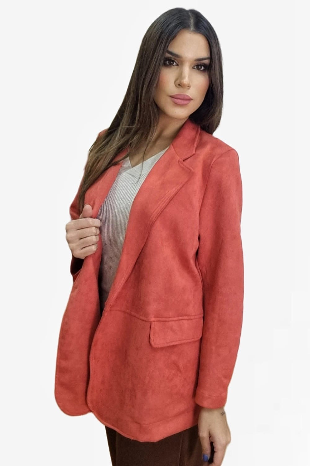 Blazer Rustic Oversize Coral