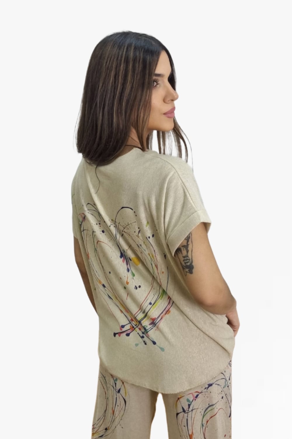 Camiseta Lurex Corazon Multicolor