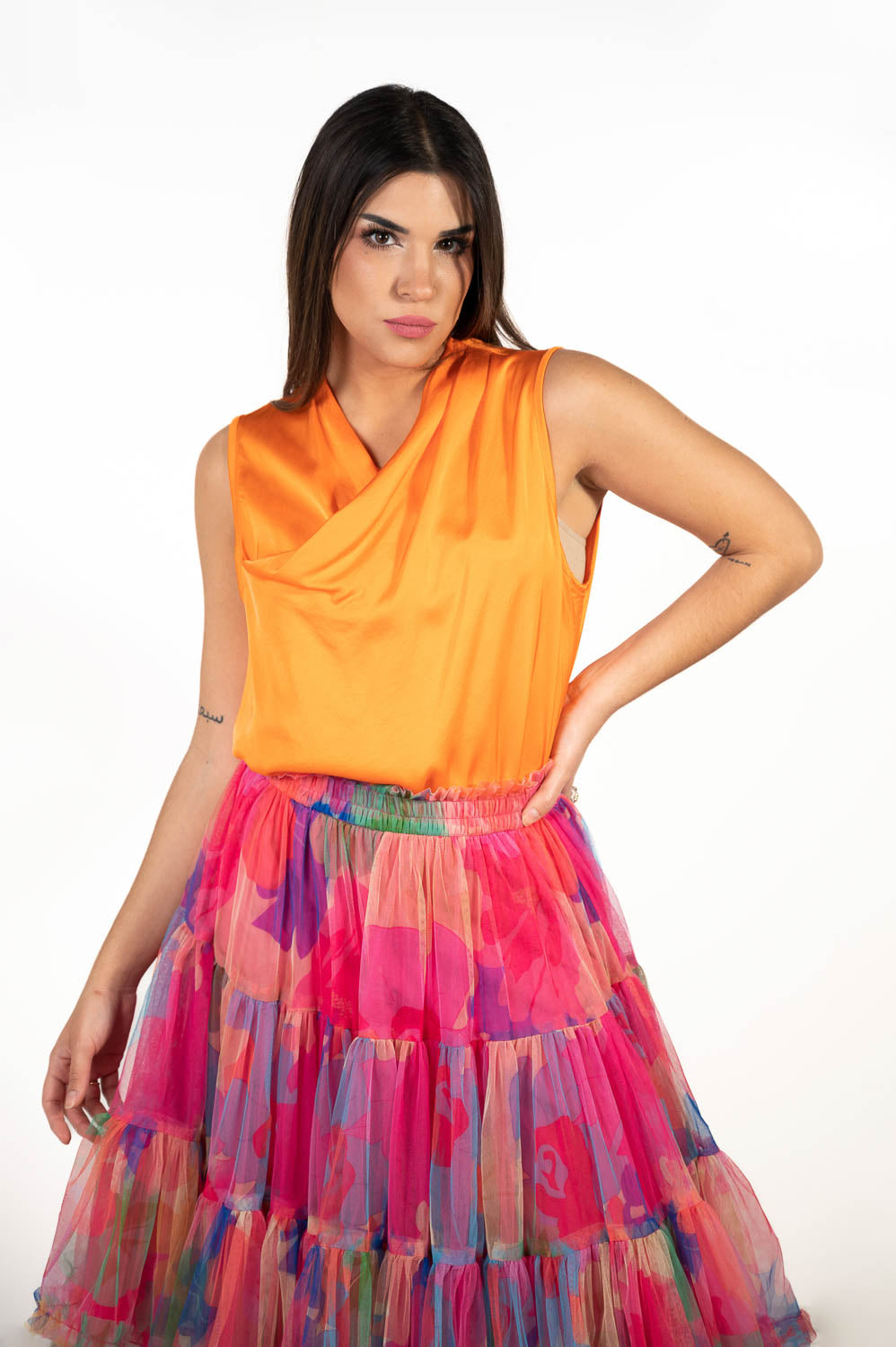 Blusa Cruzada Naranja
