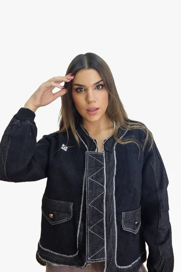 Chaqueta Bomber Combinada