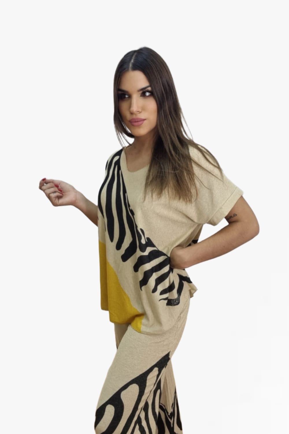 Camiseta Lurex Zebra