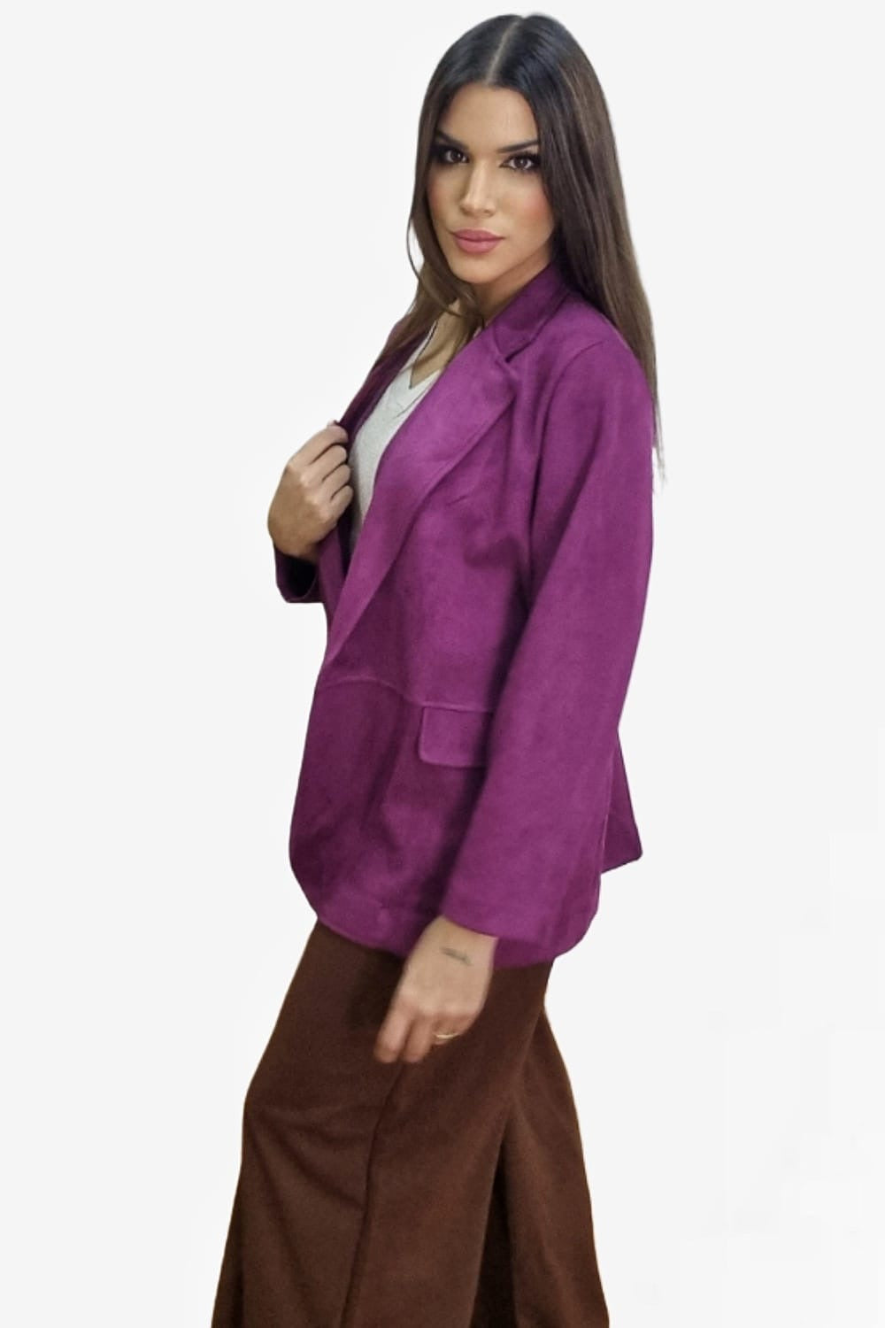 Blazer Rustic Oversize Malva