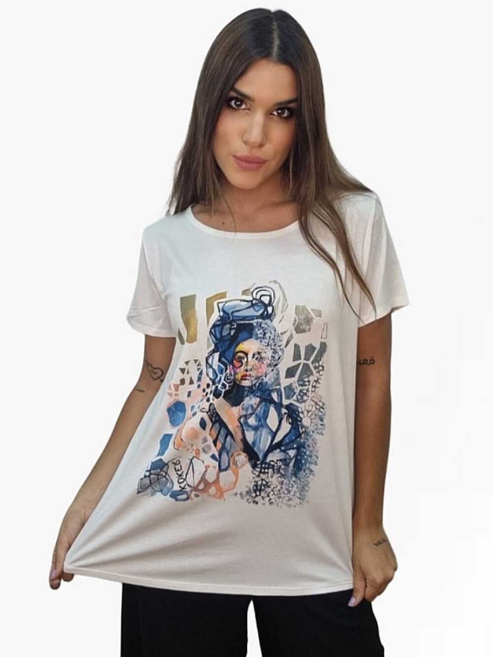 Camiseta mujer abstracta