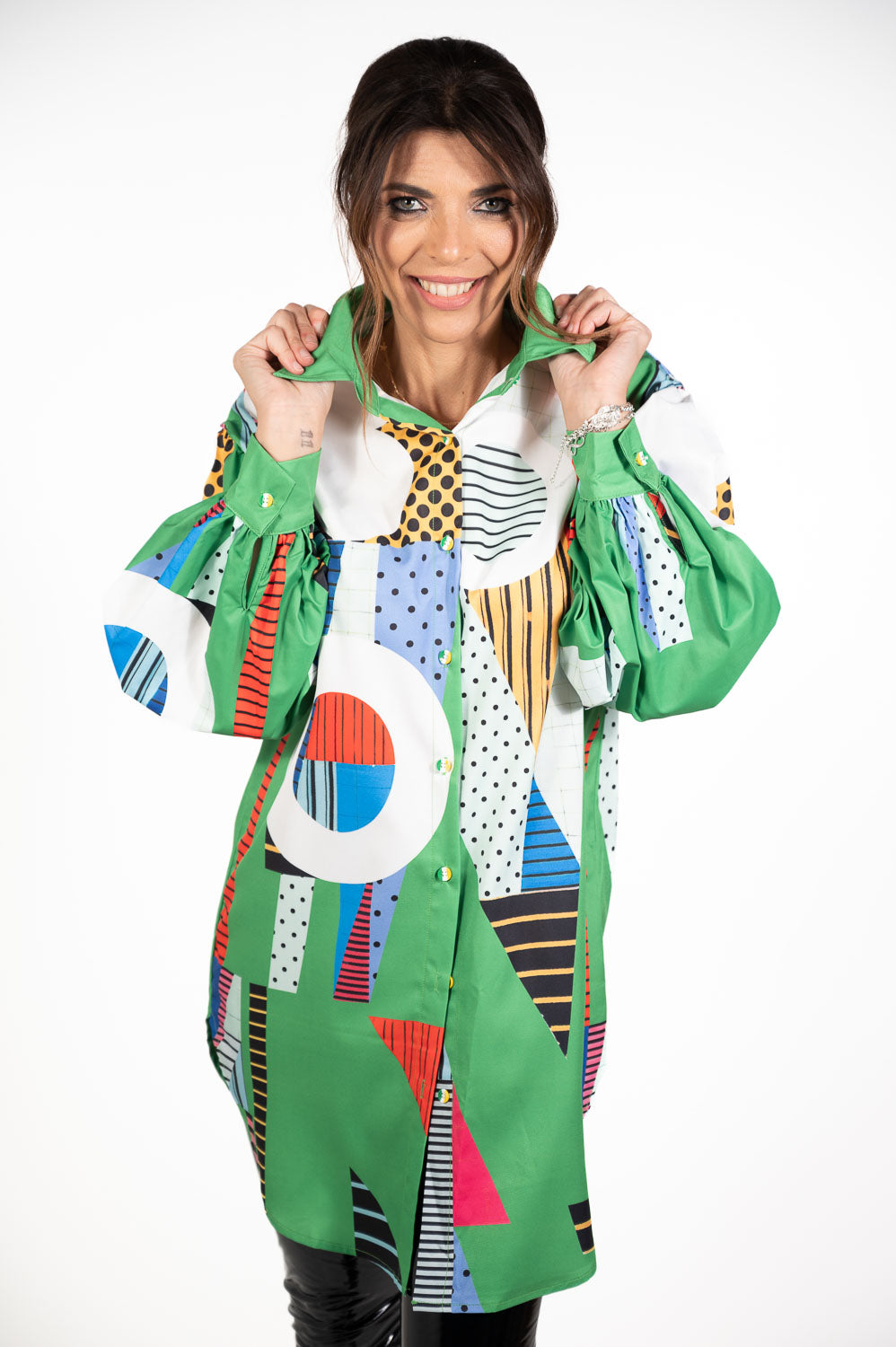 Blusa Geometrica Verde