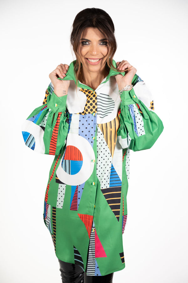 Blusa Geometrica Verde